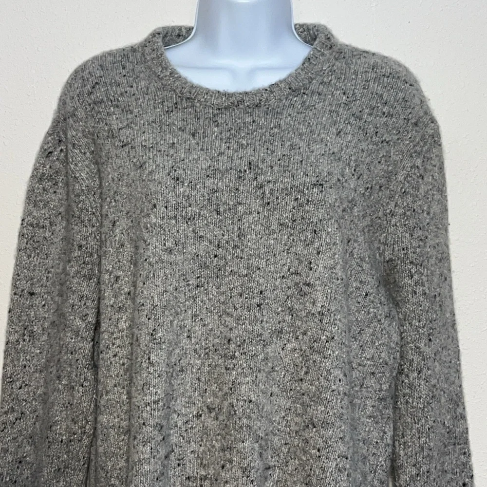 Madewell Womens Grey Merino Wool Blend Alpaca Blend Crew Neck Sweater Size XL - Picture 7 of 14